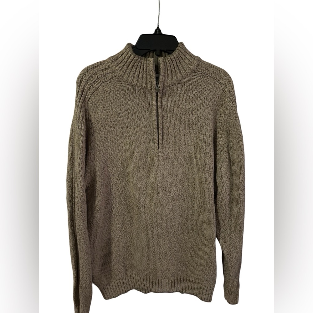 Columbia 1/4 zip sweater tan size XL